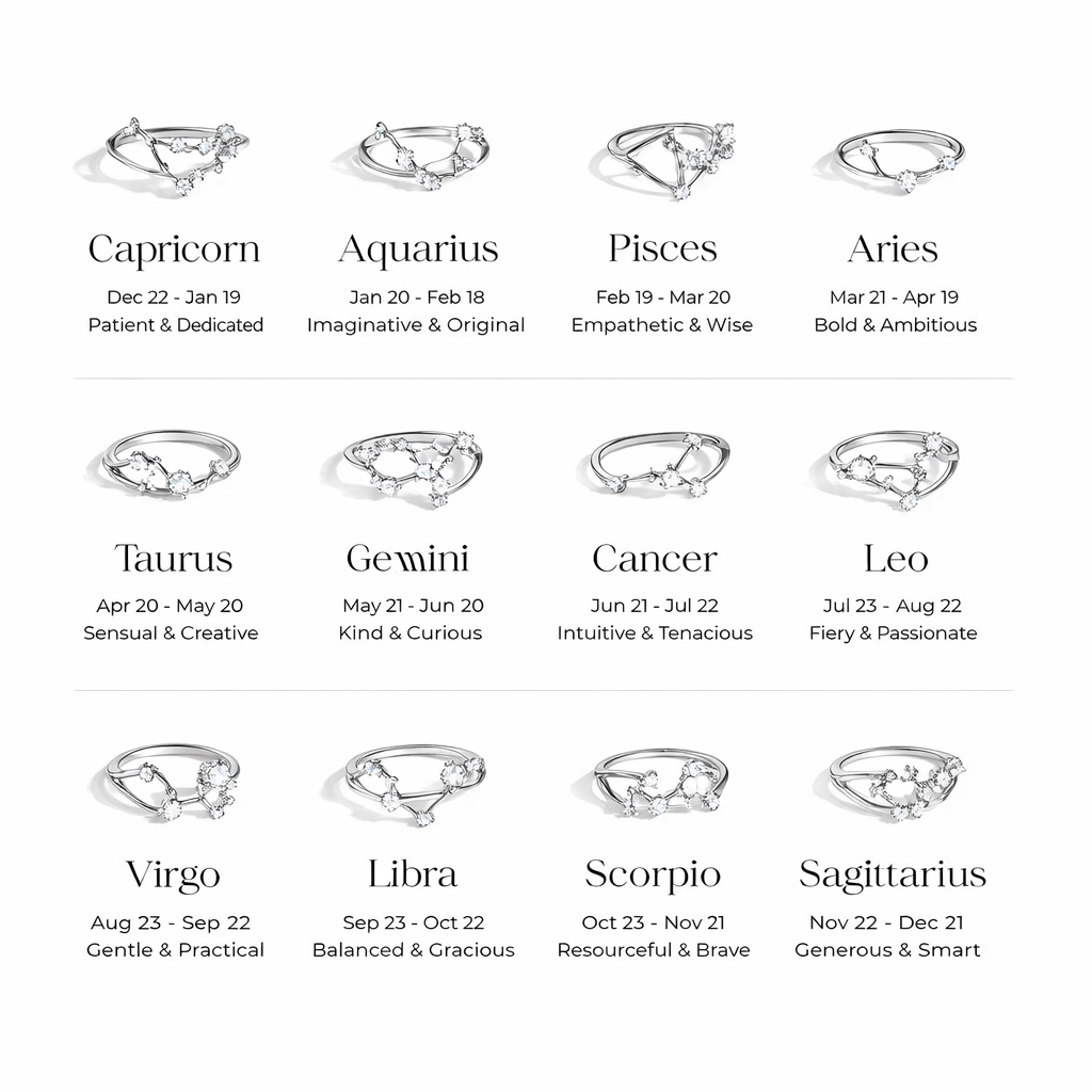 Montiero -  Zodiac Constellation Ring