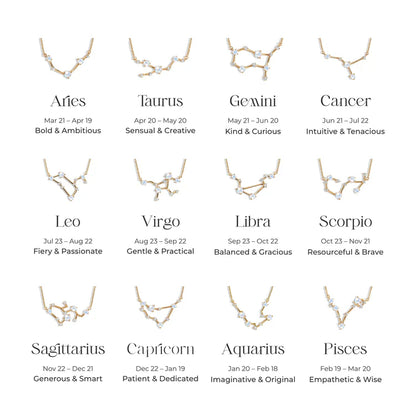 Montiero -  Zodiac Constellation Necklace